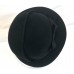 Vintage 1950 Fedoria Peachfelt Wool Black s Fedora Felt Mod Go Go Hat Cap  eb-32210640